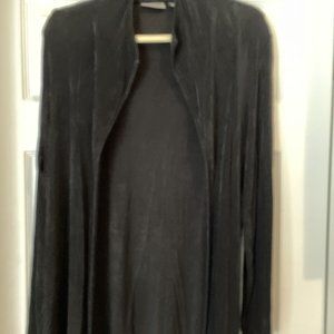 Chico’s Black Open Cardigan Size 1 Long Sleeve Open Front Acetate Spandex